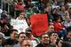 SALT LAKE CITY, UT - NOVEMBER 25: Two Chicago Bulls fans send their well-wishes to injured Bulls player Derrick Rose as Chicago takes on the Utah Jazz at EnergySolutions Arena on November 25, 2013 in Salt Lake City, Utah. NOTE TO USER: User expressly ack