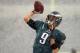 PHILADELPHIA, PA - DECEMBER 8: Quarterback Nick Foles #9 of the Philadelphia Eagles warms up in the snow before the start of a game against the Detroit Lions at Lincoln Financial Field on December 8, 2013 in Philadelphia, Pennsylvania. (Photo by Rich Schu