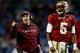 CHARLOTTE, NC - DECEMBER 07: Head coach Jimbo Fisher and quarterback Jameis Winston #5 of the Florida State Seminoles looks on against the Duke Blue Devils during the ACC Championship game at Bank of America Stadium on December 7, 2013 in Charlotte, Nort