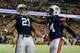 ATLANTA, GA - DECEMBER 07: Tre Mason #21 of the Auburn Tigers celebrates his fourth quarter touchdown with teammate quarterback Nick Marshall #14 against the Missouri Tigers during the SEC Championship Game at Georgia Dome on December 7, 2013 in Atlanta,
