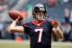 HOUSTON, TX - DECEMBER 01: Case Keenum #7 of Houston Texans works out on the field before the game against the New England Patriots at Reliant Stadium on December 1, 2013 in Houston, Texas. (Photo by Scott Halleran/Getty Images)