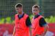 LONDON COLNEY, ENGLAND - SEPTEMBER 03: John Terry looks on with Gary Cahill during the England training session on September 3, 2012 in London Colney, England. (Photo by Michael Regan/Getty Images)