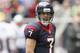 HOUSTON, TX - DECEMBER 01: Case Keenum #7 of the Houston Texans during action against the New England Patriots at Reliant Stadium on December 1, 2013 in Houston, Texas. (Photo by Bob Levey/Getty Images)