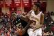 Indiana's Jeremy Hollowell locks up a North Florida player.