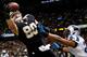NEW ORLEANS, LA - DECEMBER 08: Jimmy Graham #80 of the New Orleans Saints has a pass broken up by Mike Mitchell #21 of the Carolina Panthers at Mercedes-Benz Superdome on December 8, 2013 in New Orleans, Louisiana. (Photo by Chris Graythen/Getty Images