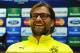 LONDON, ENGLAND - OCTOBER 21: Borussia Dortmund coach Jurgen Klopp faces the media during a Borussia Dortmund press conference ahead of the UEFA Champions League Group F match against Arsenal at Emirates Stadium on October 21, 2013 in London, England. (