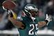 PHILADELPHIA, PA - DECEMBER 08: LeSean McCoy #25 of the Philadelphia Eagles celebrates his touchdown in the fourth quarter against the Detroit Lions on December 8, 2013 at Lincoln Financial Field in Philadelphia, Pennsylvania.The Philadelphia Eagles defe