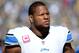 GREEN BAY, WI - OCTOBER 06: Ndamukong Suh #90 of the Detroit Lions on the sidelines during the game against the Green Bay Packers at Lambeau Field on October 6, 2013 in Green Bay, Wisconsin. (Photo by Harry How/Getty Images)
