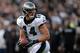 OAKLAND, CA - NOVEMBER 03: Riley Cooper #14 of the Philadelphia Eagles scores on a sixty three yard pass play during the second quarter against the Oakland Raiders at O.co Coliseum on November 3, 2013 in Oakland, California. (Photo by Thearon W. Henders
