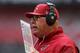 GLENDALE, AZ - DECEMBER 08: Head coach Bruce Arians of the Arizona Cardinals watches from the sidelines during the NFL game against the St. Louis Rams at the University of Phoenix Stadium on December 8, 2013 in Glendale, Arizona. The Cardinals defeated t
