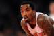 NEW YORK, NY - NOVEMBER 14: J.R. Smith #8 of the New York Knicks looks on during the first half against the Houston Rockets at Madison Square Garden on November 14, 2013 in New York City. The Rockets defeat the Knicks 109-106. NOTE TO USER: User expressly