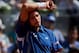 MADRID, SPAIN - MAY 12: Stanislas Wawrinka of Switzerland reacts during his final match against Rafael Nadal of Spain on day nine of the Mutua Madrid Open tennis tournament at the Caja Magica on May 12, 2013 in Madrid, Spain. (Photo by Gonzalo Arroyo M