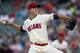 CLEVELAND, OH - JULY 14: Starting pitcher Ubaldo Jimenez #30 of the Cleveland Indians pitches during the first inning against the Kansas City Royals at Progressive Field on July 14, 2013 in Cleveland, Ohio. (Photo by Jason Miller/Getty Images)