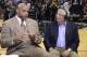 SAN ANTONIO, TX - JUNE 16: NBA commissioner, David Stern, talks with Hall of Famer Charles Barkley before Game Five of the 2013 NBA Finals between the San Antonio Spurs and the Miami Heat on June 16, 2013 at AT&T Center in San Antonio, Texas. NOTE TO USE
