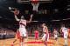 PORTLAND, OR - DECEMBER 12: LaMarcus Aldridge #12 of the Portland Trail Blazers grabs a rebound against the Houston Rockets on December 12, 2013 at the Moda Center Arena in Portland, Oregon. NOTE TO USER: User expressly acknowledges and agrees that, by d