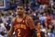 ORLANDO, FL - DECEMBER 13: Kyrie Irving #2 of the Cleveland Cavaliers looks on against the Orlando Magic during the game on December 13, 2013 at Amway Center in Orlando, Florida. NOTE TO USER: User expressly acknowledges and agrees that, by downloading an
