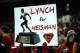 Dec 6, 2013; Detroit, MI, USA; Northern Illinois Huskies fan holds a sign showing support for Northern Illinois Huskies quarterback Jordan Lynch (not pictured) during the fourth quarter against the Bowling Green Falcons at Ford Field. Mandatory Credit: An