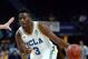 LAS VEGAS, NV - NOVEMBER 29: Jordan Adams #3 of the UCLA Bruins brings the ball up the court against the Northwestern Wildcats during the Continental Tire Las Vegas Invitational at the Orleans Arena on November 29, 2013 in Las Vegas, Nevada. UCLA won 95-