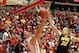 Georges Niang makes the go-ahead basket to beat Iowa on Friday night.