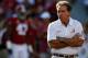 TUSCALOOSA, AL - SEPTEMBER 28: Head coach Nick Saban of the Alabama Crimson Tide walks the field during pregame warmups prior to facing the Mississippi Rebels at Bryant-Denny Stadium on September 28, 2013 in Tuscaloosa, Alabama. (Photo by Kevin C. Cox/G