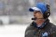 Dec 8, 2013; Philadelphia, PA, USA; Detroit Lions head coach Jim Schwartz along the sidelines during the third quarter against the Philadelphia Eagles at Lincoln Financial Field. The Eagles defeated the Lions 34-20. Mandatory Credit: Howard Smith-USA TODA