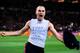 JOHANNESBURG, SOUTH AFRICA - JULY 11: Andres Iniesta of Spain celebrates scoring his side's first goal during the 2010 FIFA World Cup South Africa Final match between Netherlands and Spain at Soccer City Stadium on July 11, 2010 in Johannesburg, South Af