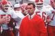 18 DEC 1993: HEAD COACH JIM TRESSEL OF YOUNGSTOWN STATE STANDS BY HIS PLAYERS DURING A 17-5 VICTORY OVER MARSHALL UNIVARSITY IN THE NCAA I-AA FOOTBALL CHAMPIONSHIPS. Mandatory Credit: Doug Pensinger/ALLSPORT