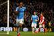 MANCHESTER, ENGLAND - DECEMBER 14: Fernandinho of Manchester City celebrates scoring their fifth goal during the Barclays Premier League match between Manchester City and Arsenal at Etihad Stadium on December 14, 2013 in Manchester, England. (Photo by Ric