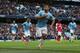 MANCHESTER, ENGLAND - DECEMBER 14: Sergio Aguero of Manchester City celebrates after scoring the first goal during the Barclays Premier League match between Manchester City and Arsenal at Etihad Stadium on December 14, 2013 in Manchester, England. (Pho
