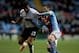 BIRMINGHAM, ENGLAND - DECEMBER 15: Luis Antonio Valencia of Manchester United battles with Antonio Luna of Aston Villa during the Barclays Premier League match between Aston Villa and Manchester United at Villa Park on December 15, 2013 in Birmingham, En