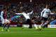 BIRMINGHAM, ENGLAND - DECEMBER 15: Danny Welbeck of Manchester United (C) scores their second goal during the Barclays Premier League match between Aston Villa and Manchester United at Villa Park on December 15, 2013 in Birmingham, England. (Photo by Ma