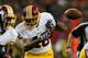 ATLANTA, GA - DECEMBER 15: Alfred Morris #46 of the Washington Redskins fumbles the ball against the Atlanta Falcons at Georgia Dome on December 15, 2013 in Atlanta, Georgia. (Photo by Kevin C. Cox/Getty Images)
