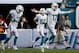 Dec 15, 2013; Miami Gardens, FL, USA: Miami Dolphins quarterback Ryan Tannehill (17) reacts after a touchdown pass in the fourth quarter against the New England Patriots at Sun Life Stadium. The Dolphins won 24-20. Mandatory Credit: Robert Mayer-USA TODAY