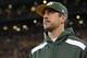 GREEN BAY, WI - NOVEMBER 04: Aaron Rodgers #12 of the Green Bay Packers returns to the field after a colar bone injury which occurred in the first half of the game against the Chicago Bears during the game at Lambeau Field on November 04, 2013 in Green Ba