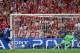 MUNICH, GERMANY - MAY 19: Didier Drogba of Chelsea scores the winning penalty against goalkeeper Manuel Neuer during UEFA Champions League Final between FC Bayern Muenchen and Chelsea at the Fussball Arena München on May 19, 2012 in Munich, Germany. (Ph