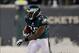 Dec 8, 2013; Philadelphia, PA, USA; Philadelphia Eagles running back LeSean McCoy (25) runs the ball against the Detroit Lions during the fourth quarter at Lincoln Financial Field. Mandatory Credit: Jeffrey G. Pittenger-USA TODAY Sports