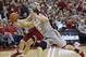 February 10, 2013; Columbus, OH, USA; Ohio State Buckeyes guard Aaron Craft (4) steals the ball from Indiana Hoosiers forward Cody Zeller (40) at the Schottenstein Center. Indiana won the game 81-68. Mandatory Credit: Greg Bartram-USA TODAY Sports