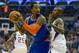 Nov 27, 2013; Los Angeles, CA, USA; Los Angeles Clippers shooting guard Jamal Crawford (11) guards New York Knicks shooting guard J.R. Smith (8) during the second quarter at Staples Center. Mandatory Credit: Richard Mackson-USA TODAY Sports