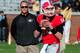 Georgia head coach Mark Richt (left) and QB Hutson Mason