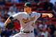 BOSTON, MA - APRIL 24: Brett Anderson #49 of the Oakland Athletics pitches against the Boston Red Sox during the game on April 24, 2013 at Fenway Park in Boston, Massachusetts. (Photo by Jared Wickerham/Getty Images)