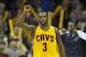 Nov 30, 2013; Cleveland, OH, USA; Cleveland Cavaliers shooting guard Dion Waiters celebrates after a 97-93 win over the Chicago Bulls at Quicken Loans Arena. Mandatory Credit: David Richard-USA TODAY Sports