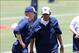 June 11, 2013; Irving, TX, USA; Dallas Cowboys head coach Jason Garrett (left) talks with defensive coordinator Monte Kiffin after minicamp at Dallas Cowboys Headquarters. Mandatory Credit: Matthew Emmons-USA TODAY Sports