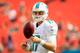 MIAMI GARDENS, FL - DECEMBER 15: Ryan Tannehill #17 of the Miami Dolphins practices prior to the game against the New England Patriots at Sun Life Stadium on December 15, 2013 in Miami Gardens, Florida. (Photo by Chris Trotman/Getty Images)
