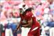 Dec 8, 2013; Phoenix, AZ, USA; Arizona Cardinals wide receiver Larry Fitzgerald (11) runs the ball in the first quarter against the St. Louis Rams at University of Phoenix Stadium. Mandatory Credit: Mark J. Rebilas-USA TODAY Sports
