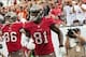 Dec 15, 2013; Tampa, FL, USA; Tampa Bay Buccaneers tight end Timothy Wright (81) reacts after scoring a touchdown during the second half of the game against the San Francisco 49ers at Raymond James Stadium. Mandatory Credit: Rob Foldy-USA TODAY Sports