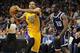Dec 13, 2013; Oklahoma City, OK, USA; Los Angeles Lakers small forward Xavier Henry (7) dribbles the ball in front of Oklahoma City Thunder point guard Reggie Jackson (15) during the second quarter at Chesapeake Energy Arena. Mandatory Credit: Mark D. Smi