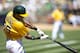 OAKLAND, CA - SEPTEMBER 07: Chris Young #25 of the Oakland Athletics hits a double against the Houston Astros during the first inning at O.co Coliseum on September 7, 2013 in Oakland, California. (Photo by Jason O. Watson/Getty Images)