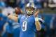 DETROIT, MI - DECEMBER 16: Quarterback Matthew Stafford #9 of the Detroit Lions warms up prior to the game against the Baltimore Ravens at Ford Field on December 16, 2013 in Detroit, Michigan. (Photo by Jason Miller/Getty Images)