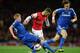 LONDON, ENGLAND - OCTOBER 29: Jack Wilshere of Arsenal is tackled by Kevin De Bruyne of Chelsea (L) during the Capital One Cup Fourth Round match between Arsenal and Chelsea at the Emirates Stadium on October 29, 2013 in London, England. (Photo by Jamie