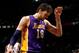 ATLANTA, GA - DECEMBER 16: Pau Gasol #16 of the Los Angeles Lakers reacts after a teammate was called for a foul against the Atlanta Hawks at Philips Arena on December 16, 2013 in Atlanta, Georgia. NOTE TO USER: User expressly acknowledges and agrees th